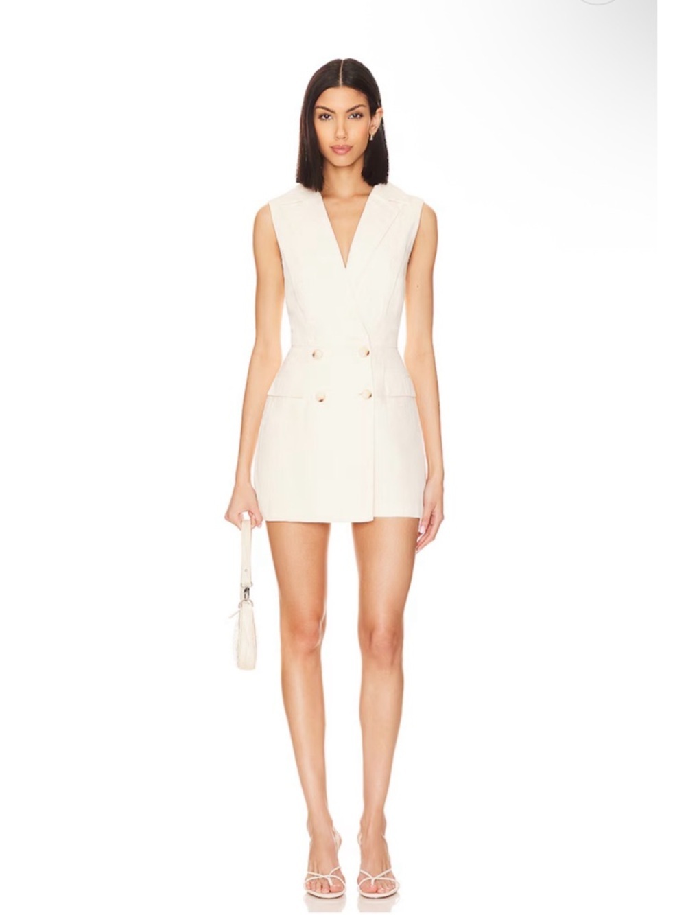Steve Madden Paris Romper in Ivory Size S